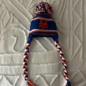 NEW NY Mets Knit Beanie with Pom-Pom